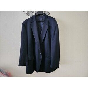jos A Bank Men's Navy Formal Blazer, Pure Wool, Brass Buttons, EUC Size 52L.